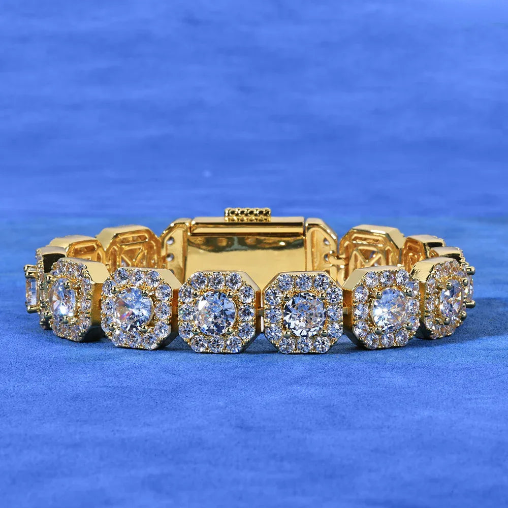 Hip Hop Bling S925 Silver CZ Ice Cube Bracelet – Custom Sugar Cube Link, Luxury Women’s Jewelry | Caratix Jewelry - CaratixJewelry